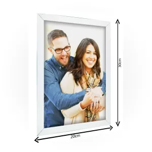 Porta Retrato com Foto A4 20x30 Parede Moldura Quadro c/ Acetato Cor Preto